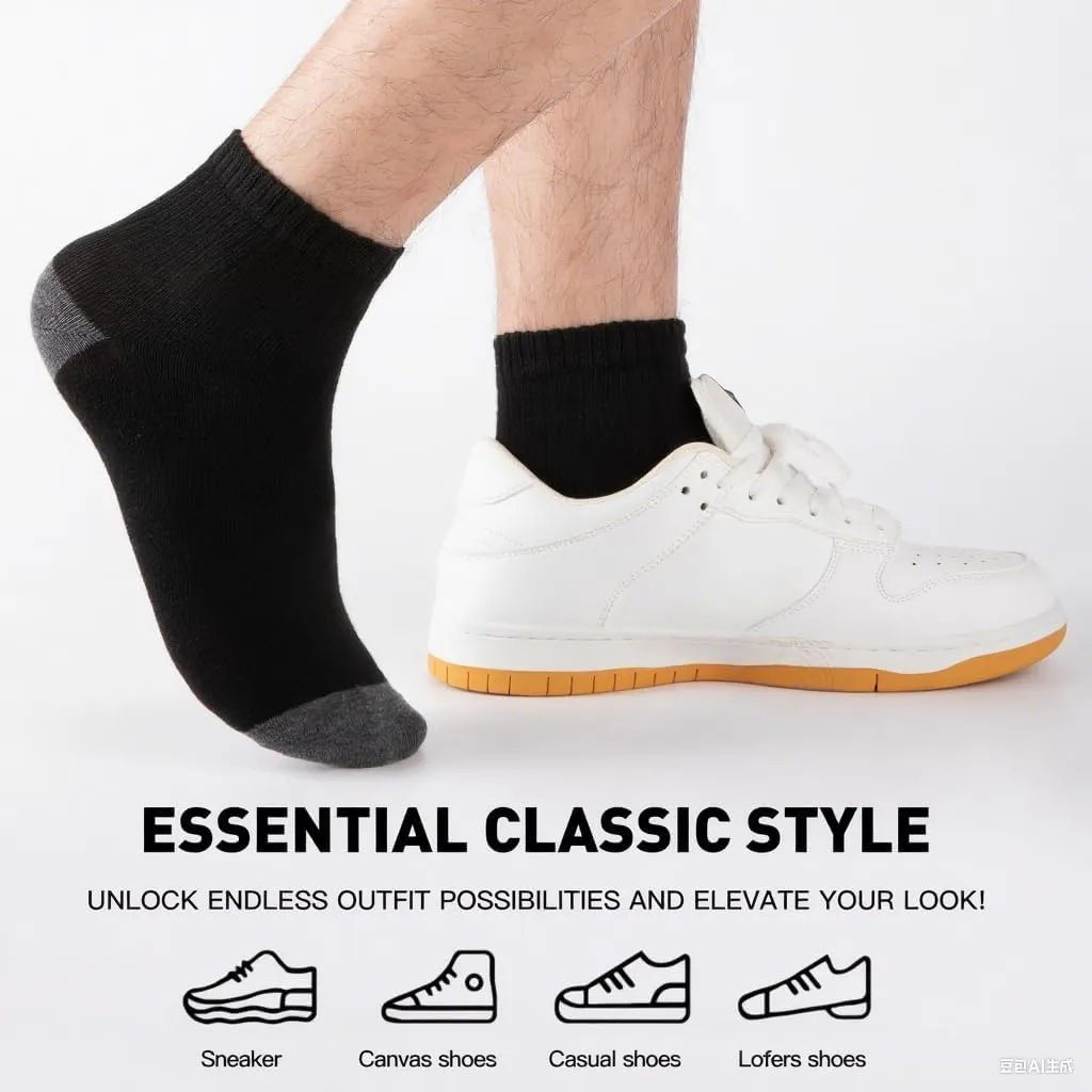 20 Pack 3 Styles Men's/Women's Mini Crew Ankle Socks Quarter Bulk - Breathable Thin Athletic Socks, Fits Shoe Size 8-12