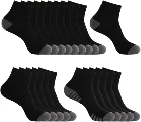 20 Pack 3 Styles Men's/Women's Mini Crew Ankle Socks Quarter Bulk - Breathable Thin Athletic Socks, Fits Shoe Size 8-12