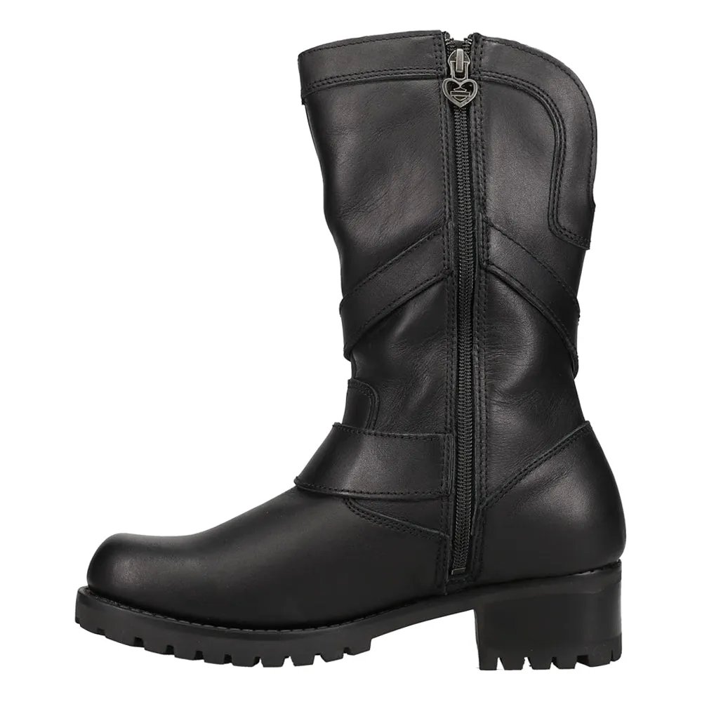 Amber Zippered Motorcycle Boots