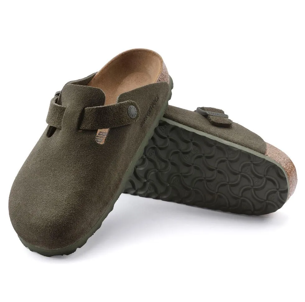 Birkenstock Boston Narrow Suede Shearling Clog