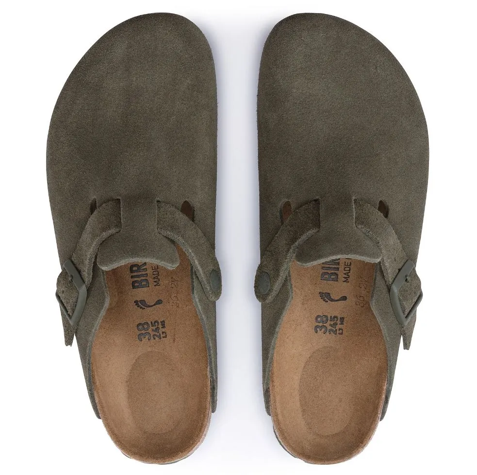 Birkenstock Boston Narrow Suede Shearling Clog