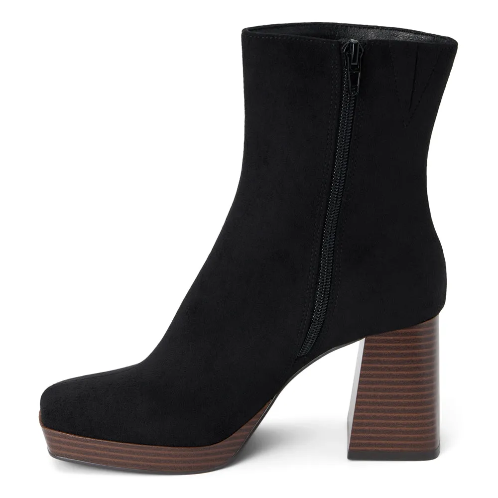 Duke Square Toe Platform Zippered Boots