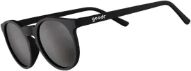 goodr It's Not Black It's Obsidian Polarized Round Sunglasses for Men & Women, Small Sized (Circle G), Black Solid Frames with Black Mirrored Reflective Lens, UV400 Protection, No Slip, No Bounce