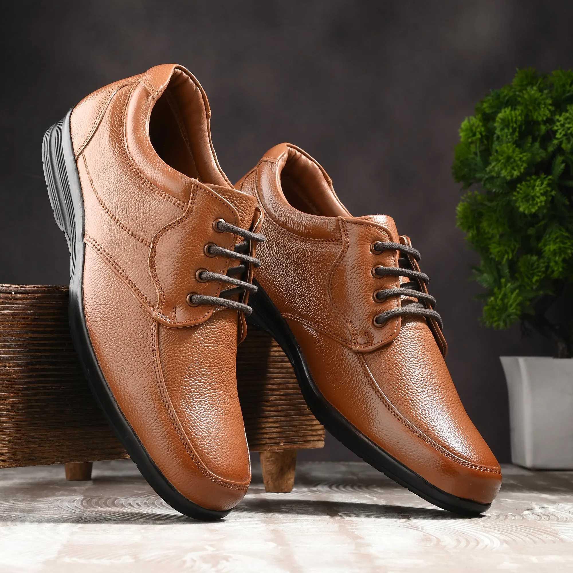 Prime Full Grain Leather Derby Lace Ups