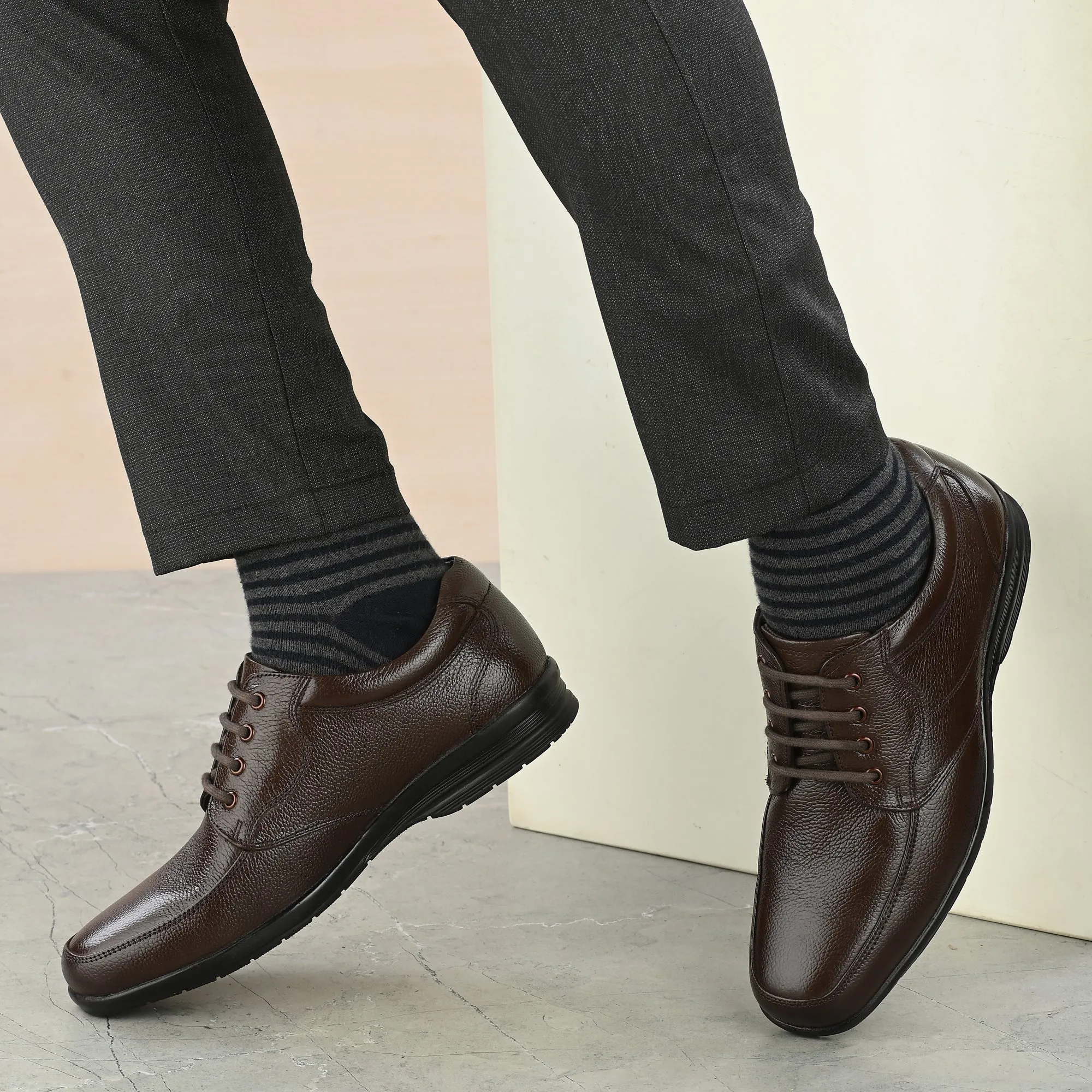 Prime Full Grain Leather Derby Lace Ups