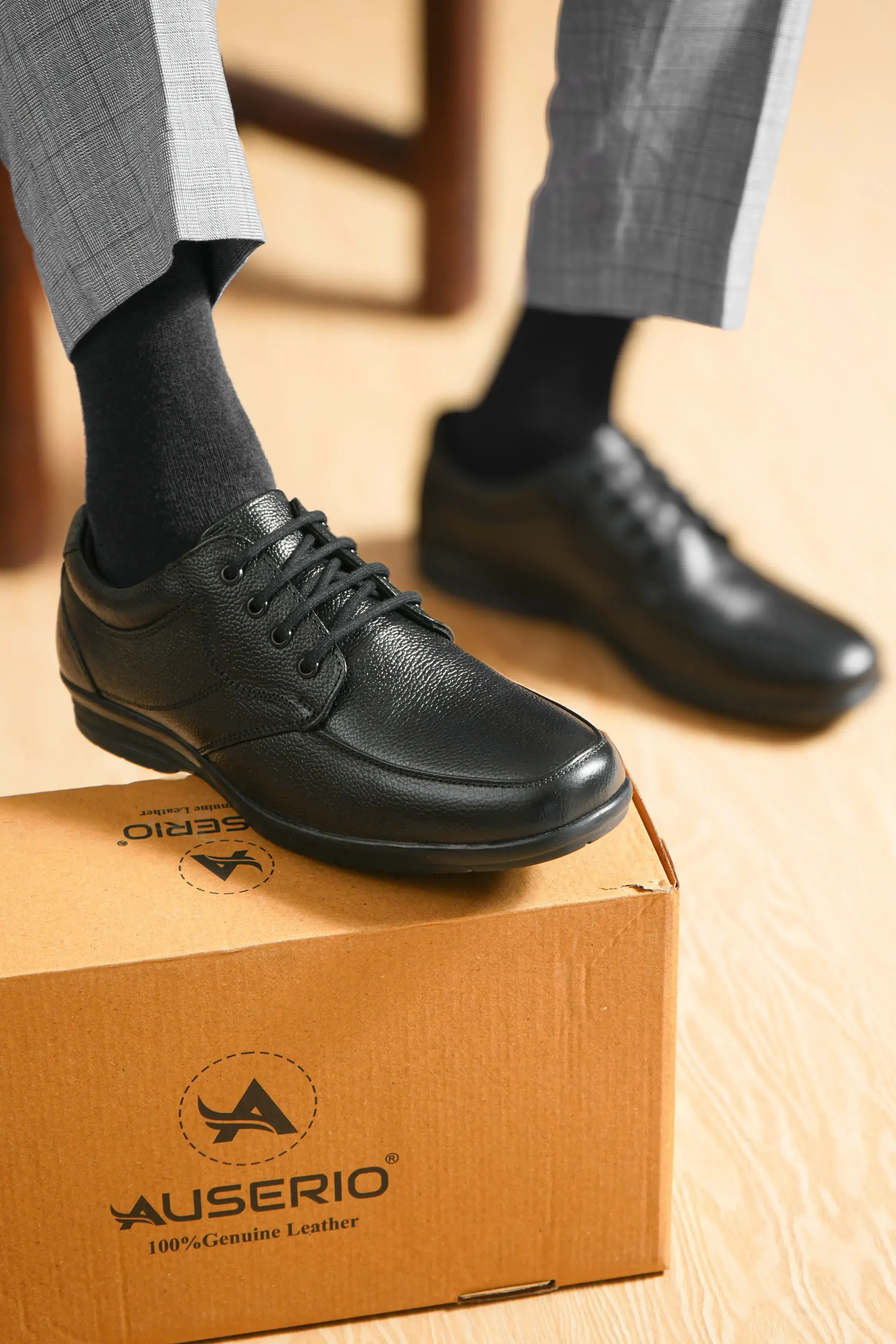 Prime Full Grain Leather Derby Lace Ups