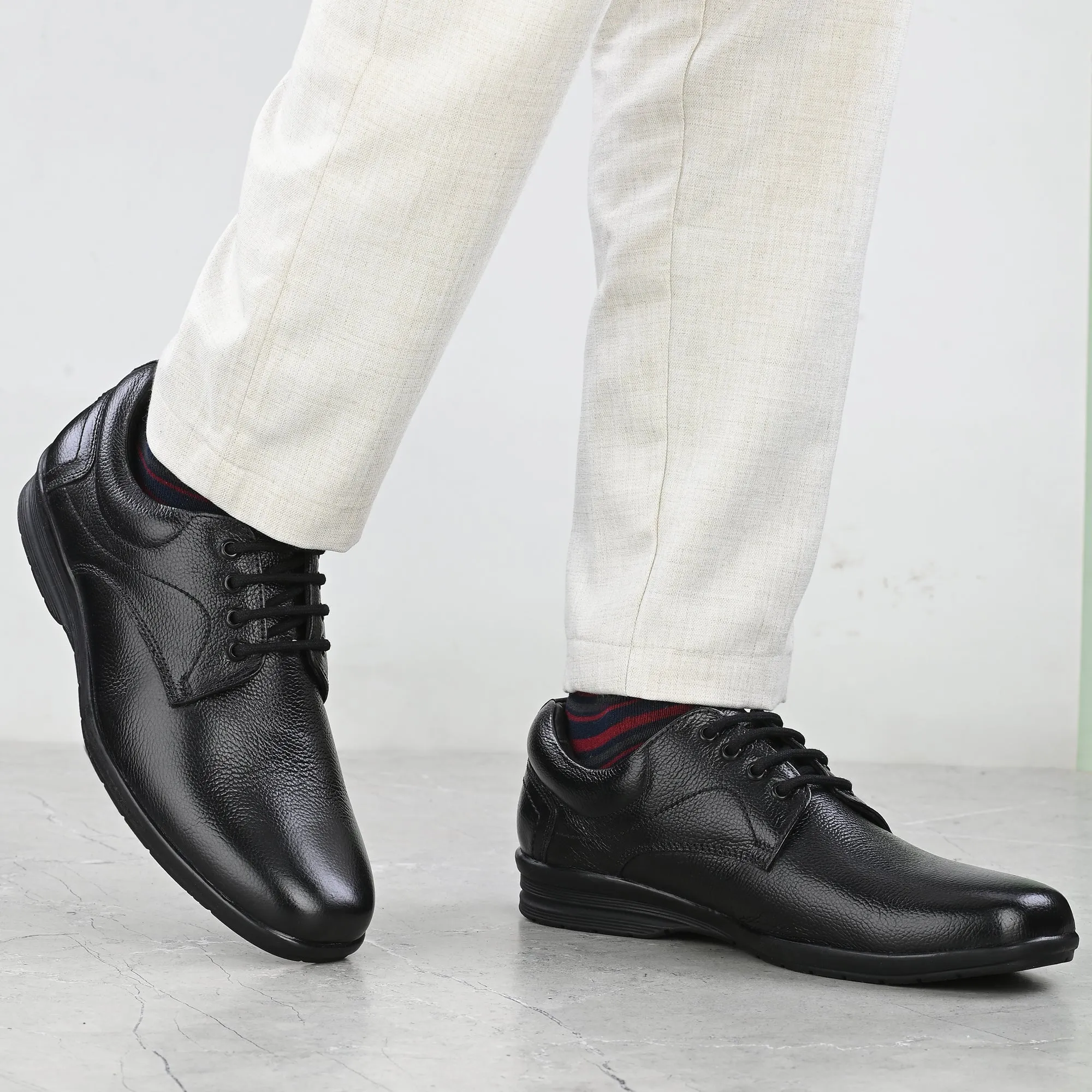 Smooth Full Grain Leather Derby Lace Ups
