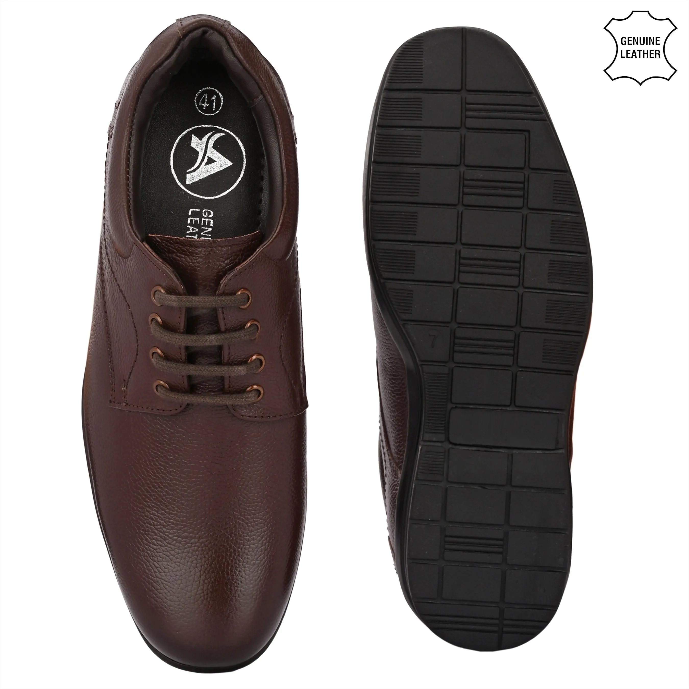 Smooth Full Grain Leather Derby Lace Ups