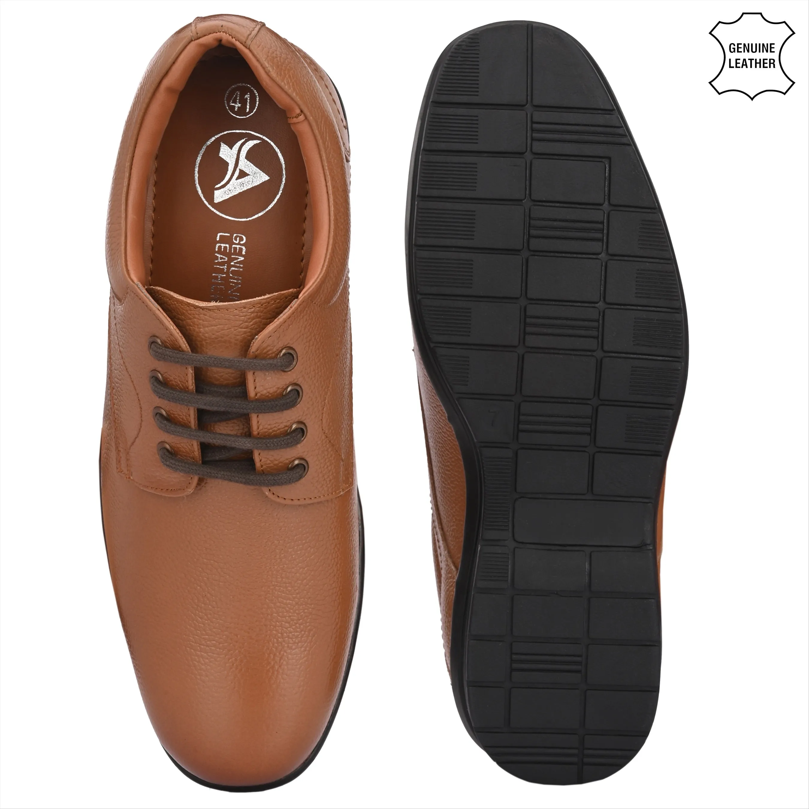 Smooth Full Grain Leather Derby Lace Ups