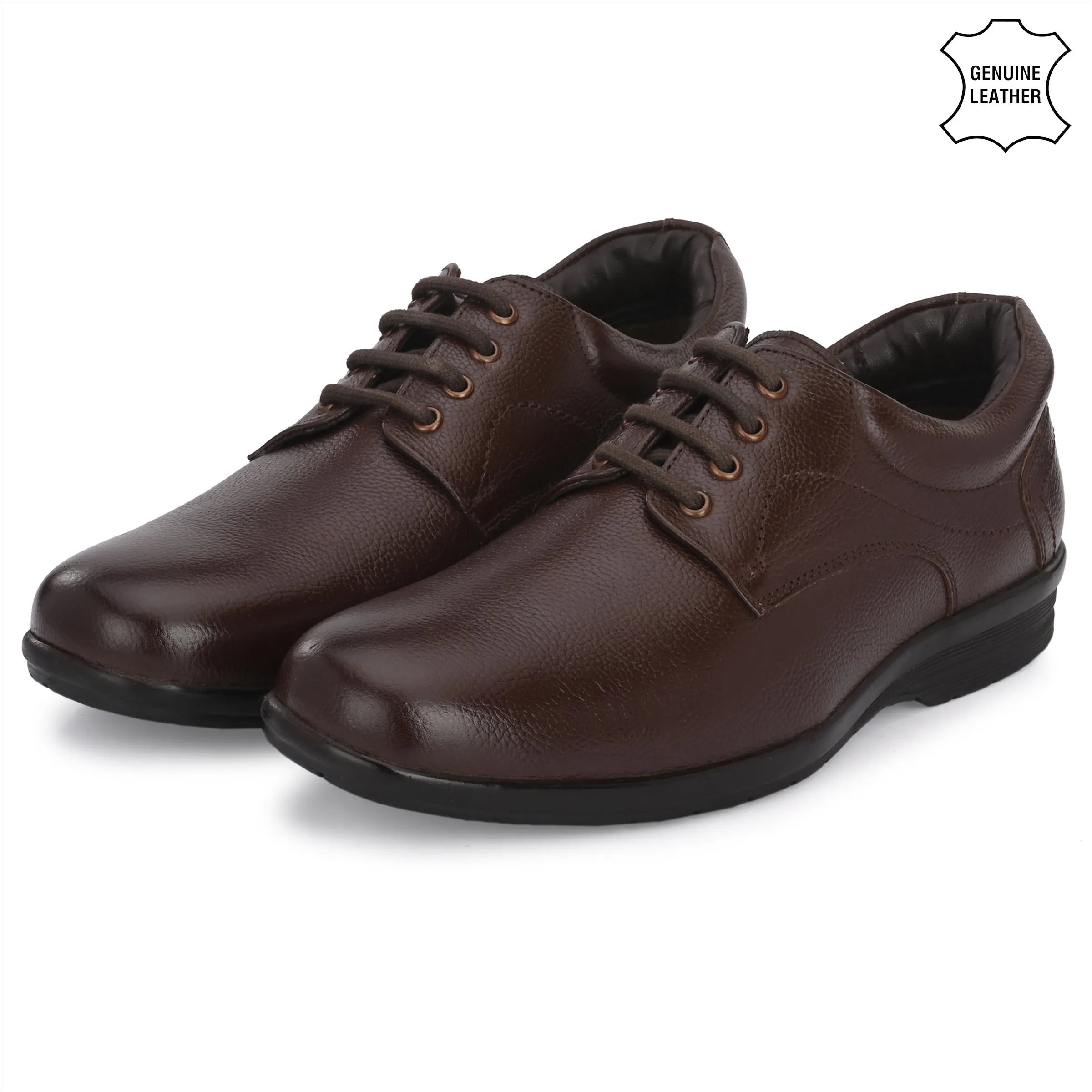 Smooth Full Grain Leather Derby Lace Ups