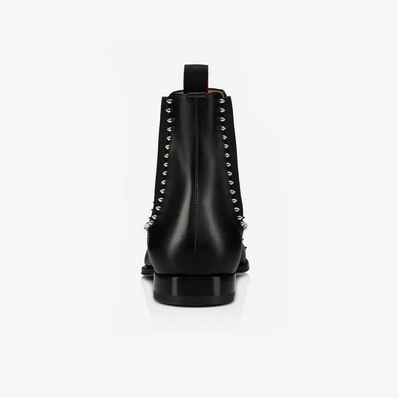 Tangible Silver-Tone Spikes Boots