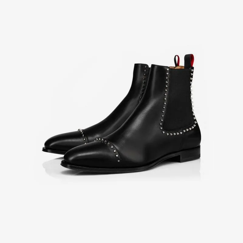 Tangible Silver-Tone Spikes Boots