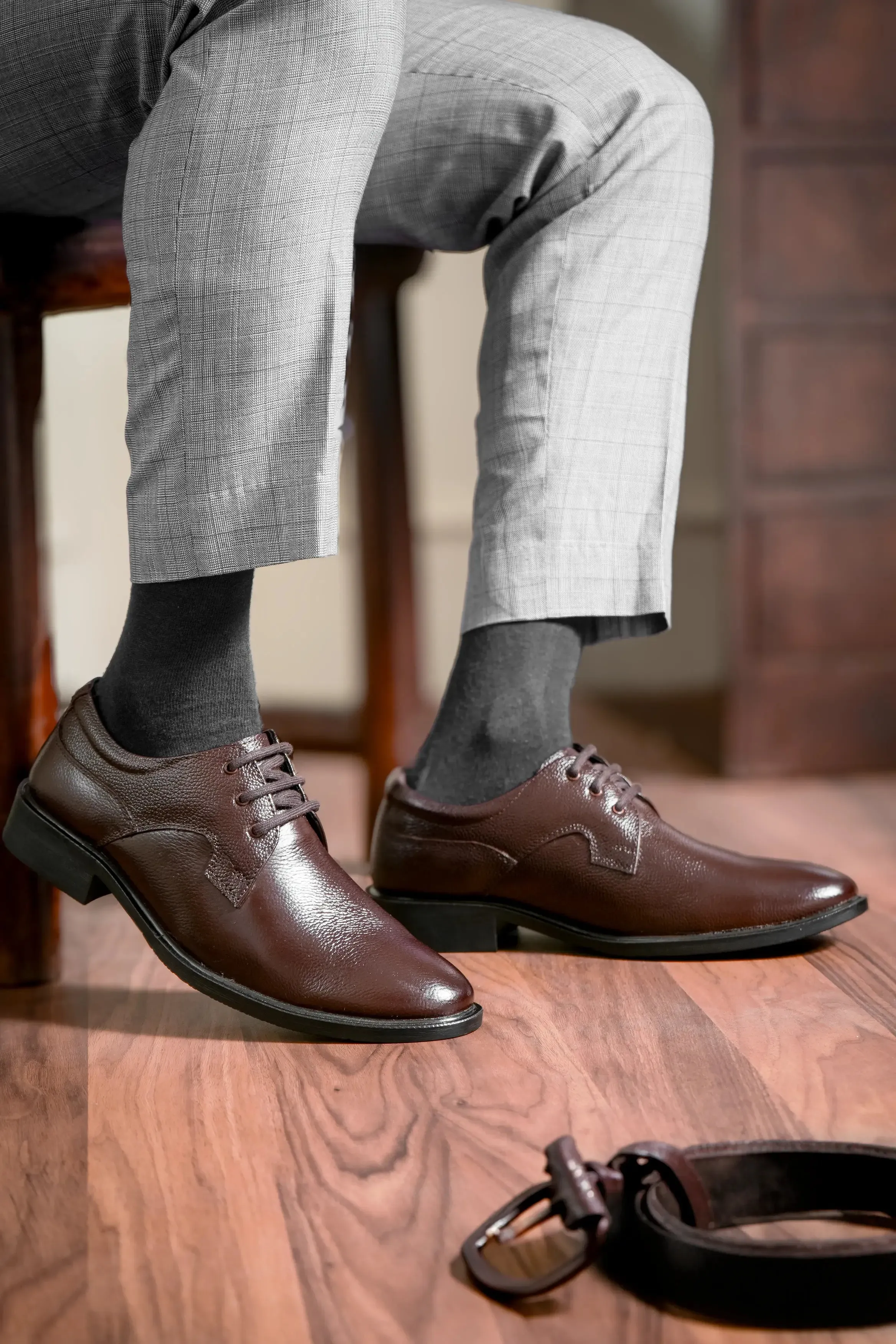 Trusty Full Grain Leather Derby Lace Ups