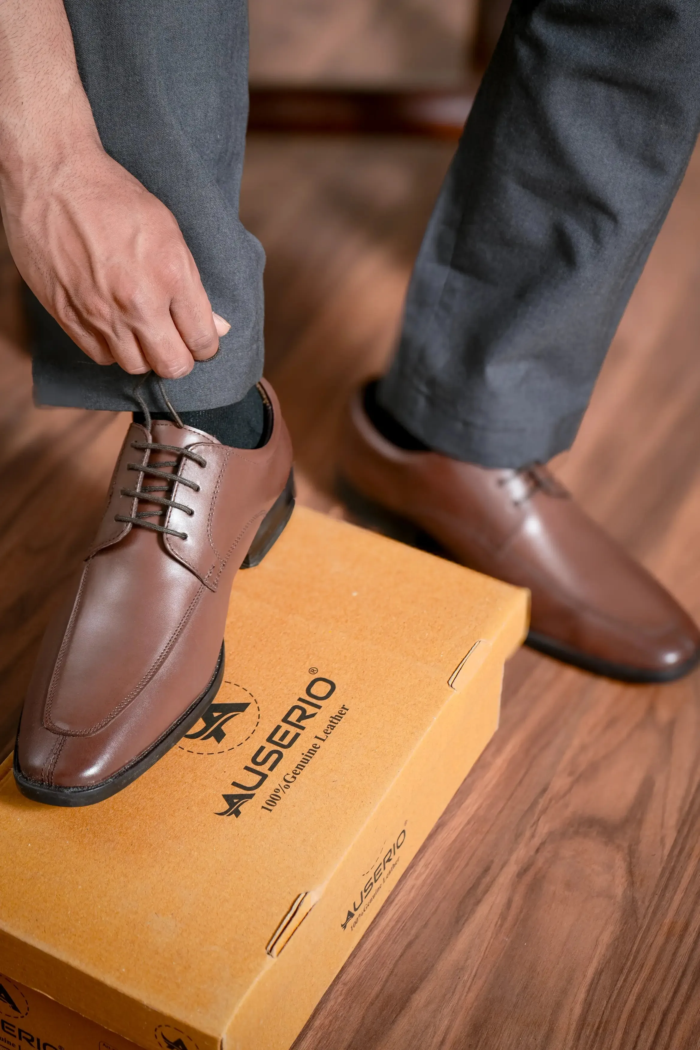 Urbane Full Grain Leather Derby Lace Ups