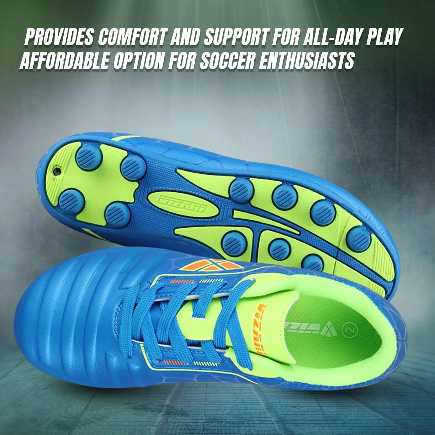 Vizari USA Soccer Cleats Boys, Girls - FG Firm Ground Football Shoes for Toddlers/Little/Big Kids - Youth Football Cleats - Comfort & Excellent Traction
